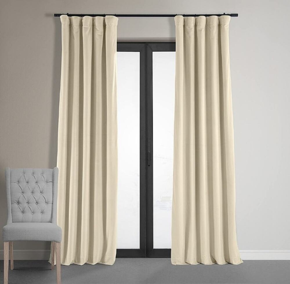 HPD Half Price Drapes 50"x96" Signature Blackout Velvet Curtain (1 Panel)